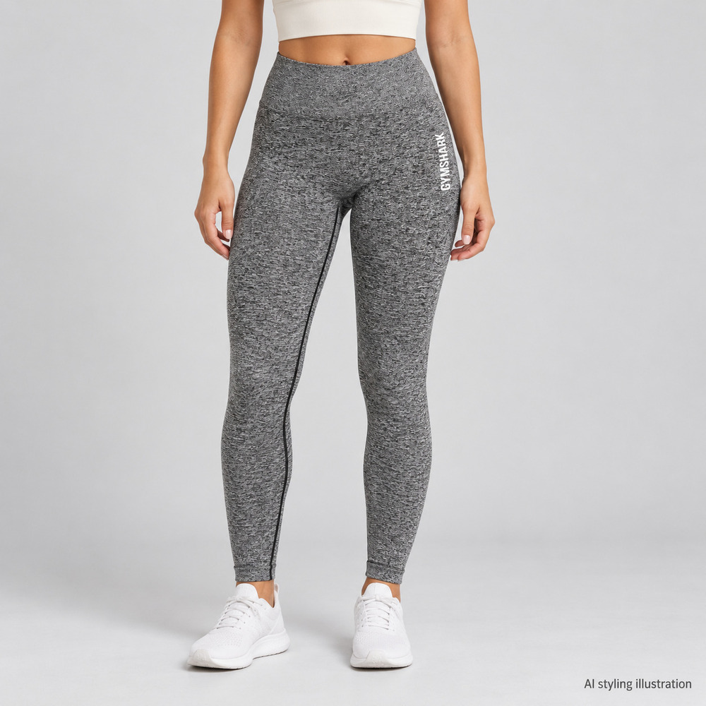Gymshark Gray Marl Seamless Leggings Size M